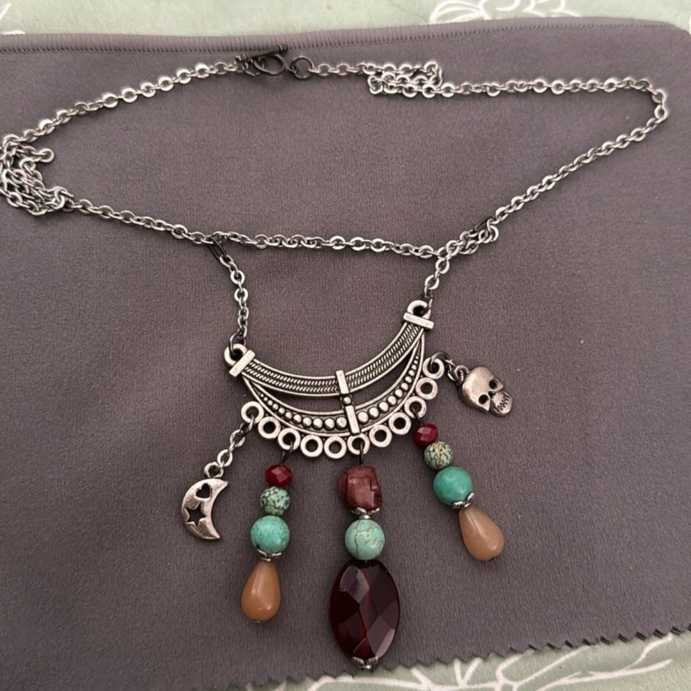 Vintage Boho crystal necklace from Laguna Beach, California